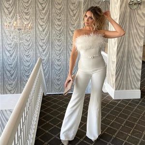 Nadine Merabi Colette White Jumpsuit
